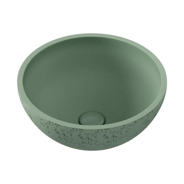 Alba Round Concrete Above Counter Basin in Sage