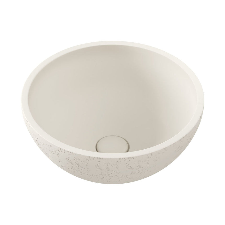 Alba Round Concrete Above Counter Basin in Warm White