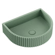 Valentina Fluted Arch Concrete Wall Basin in Sage