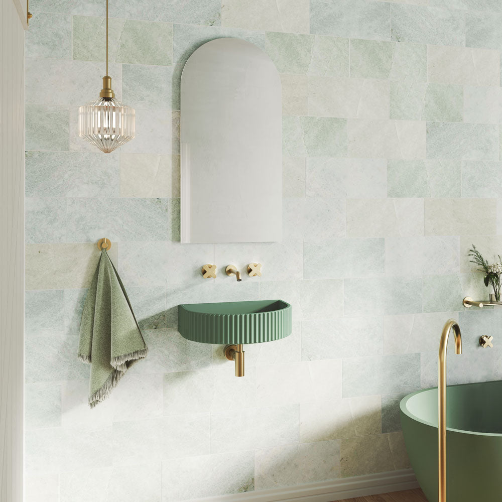 Valentina Fluted Arch Concrete Wall Basin