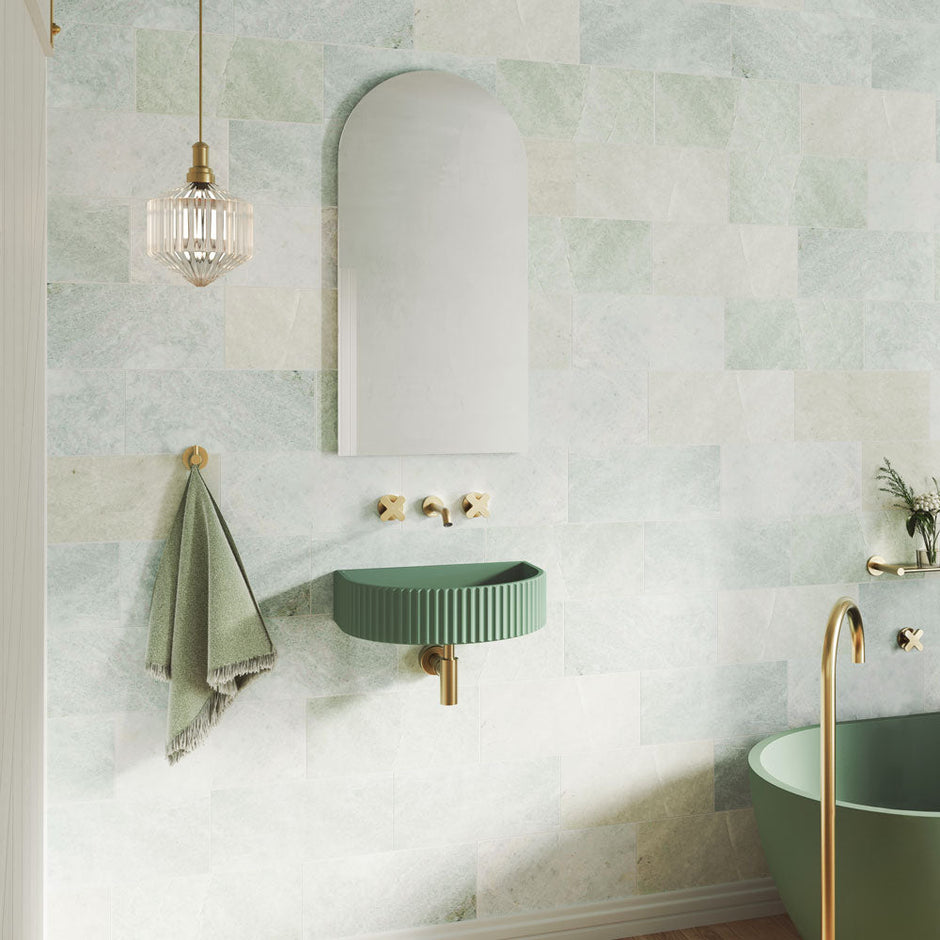 Valentina Fluted Arch Concrete Wall Basin