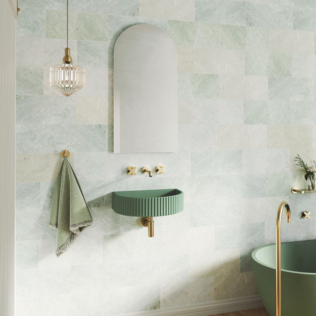 Valentina Fluted Arch Concrete Wall Basin