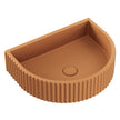 Valentina Fluted Arch Concrete Wall Basin in Tuscan