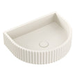 Valentina Fluted Arch Concrete Wall Basin in Warm White