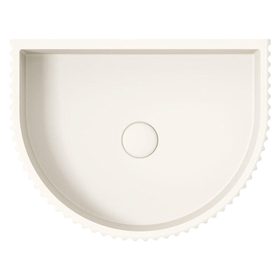 Valentina Fluted Arch Concrete Wall Basin