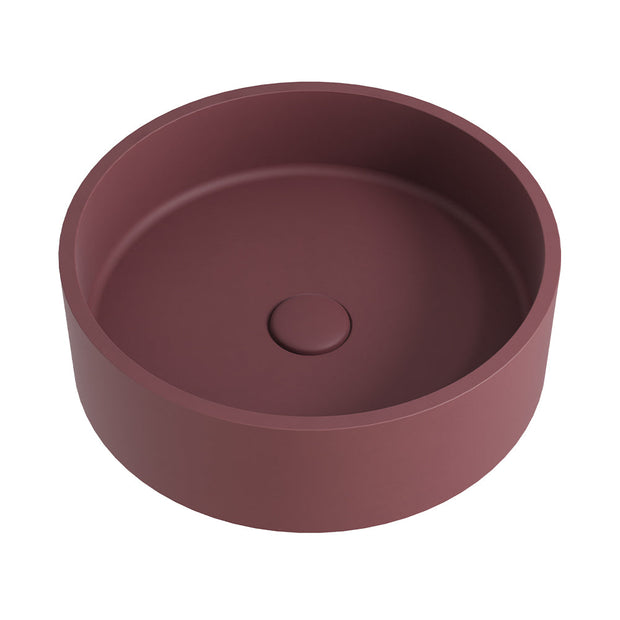 Jada Round Concrete Above Counter Basin in Mulberry