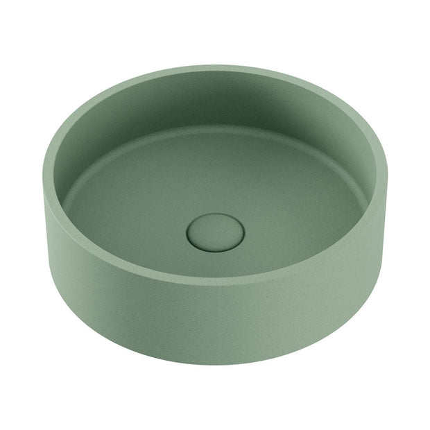 Jada Round Concrete Above Counter Basin in Sage
