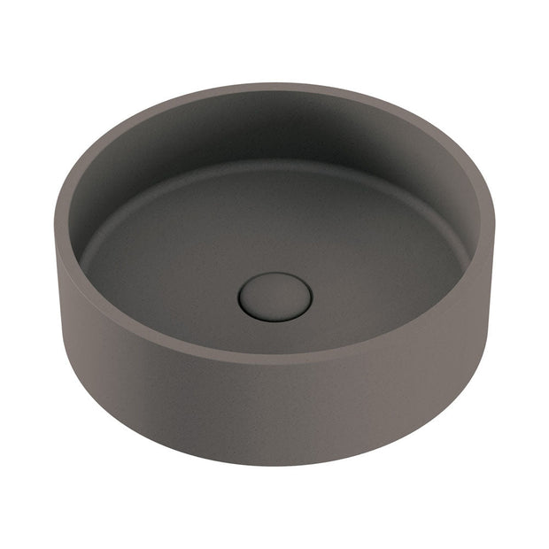 Jada Round Concrete Above Counter Basin in Warm Grey