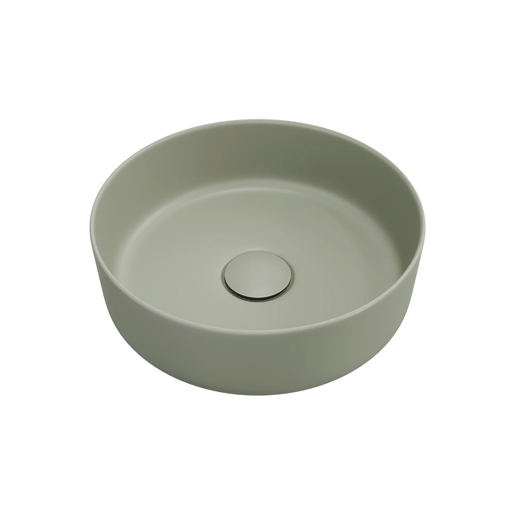 Reba Mini Above Counter Basin in Matte Olive