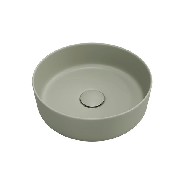 Reba Mini Above Counter Basin in Matte Olive