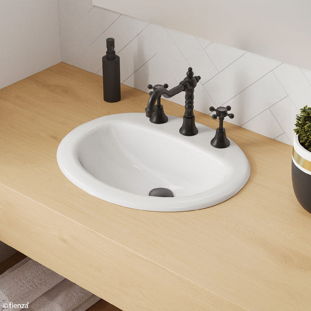 Fienza Stella Fully-Inset Basin, Gloss White