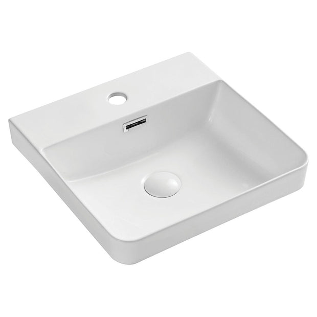 Fienza Petra Semi-Inset Basin, Gloss White