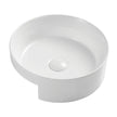 Reba Semi-Recessed Basin, No Tap Hole, Gloss White in Gloss White