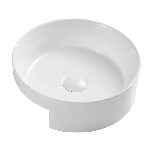 Fienza Reba Semi-Recessed Basin, No Tap Hole, Gloss White