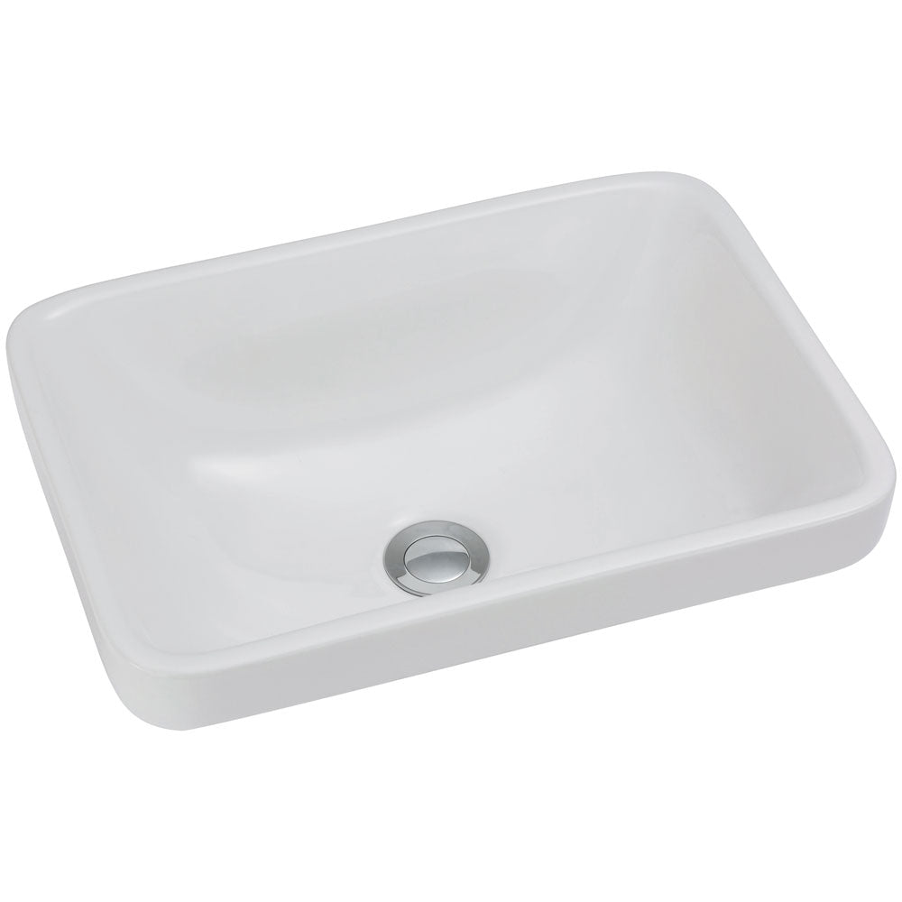 Sarah Semi-Inset Basin, Gloss White in Gloss White
