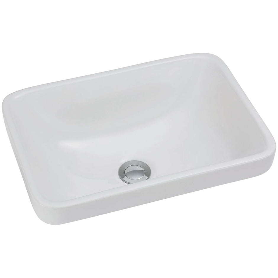 Sarah Semi-Inset Basin, Gloss White in Gloss White
