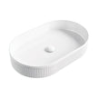 Eleanor Oval Above Counter Fluted Basin in Gloss White