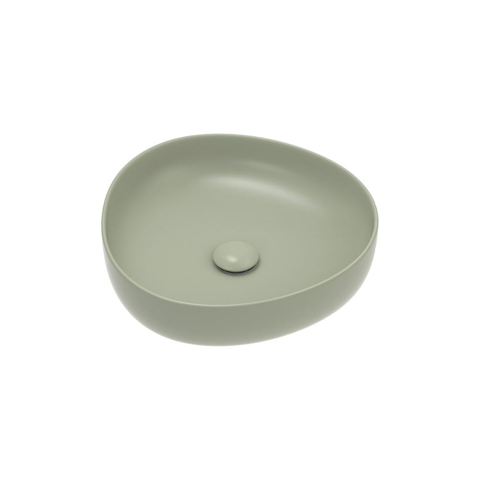 Pebble Small Above Counter Basin in Matte Olive