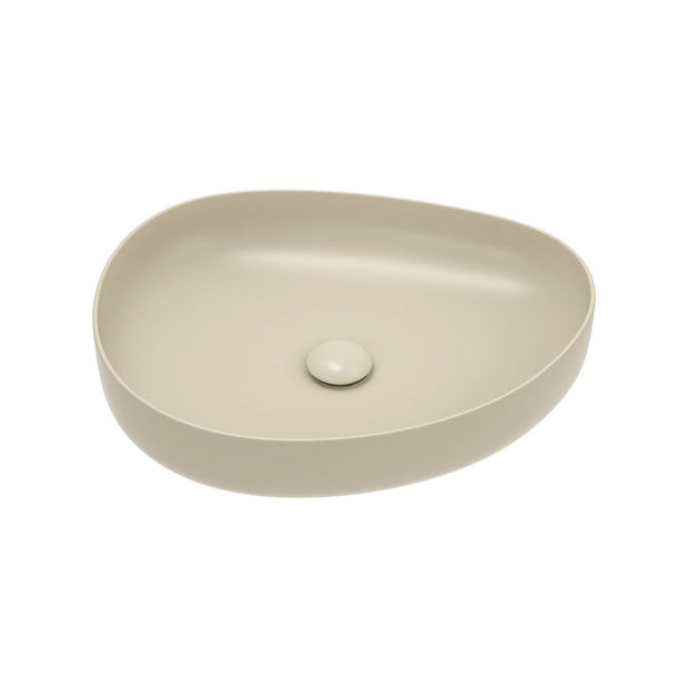 Pebble Medium Above Counter Basin in Matte Khaki