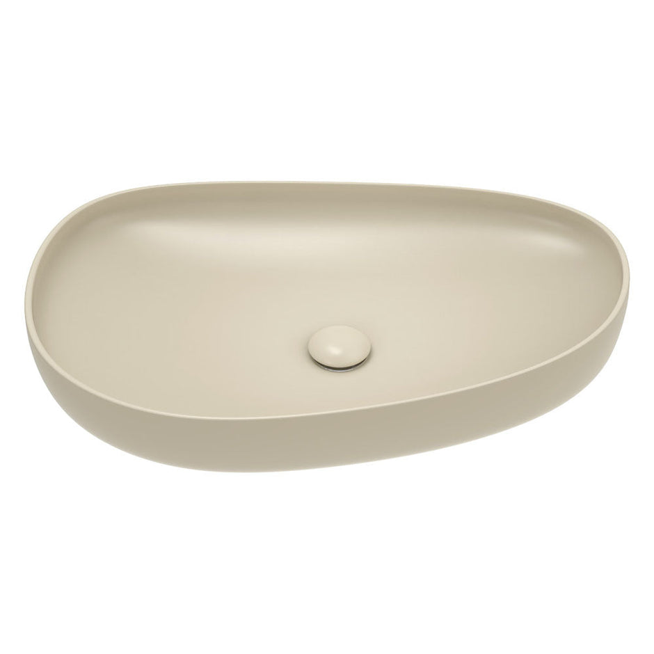 Pebble Large Above Counter Basin in Matte Khaki