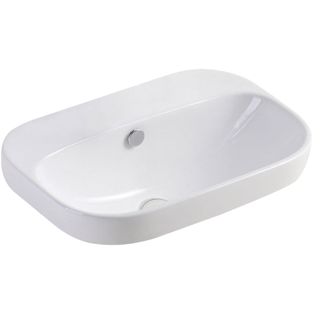 Fienza Parisa Semi-Inset Basin, Gloss White