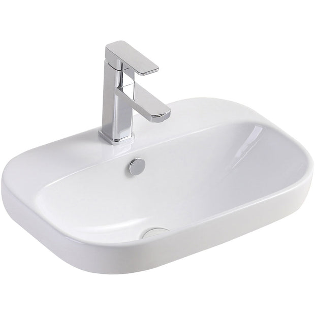 Fienza Parisa Semi-Inset Basin, Gloss White