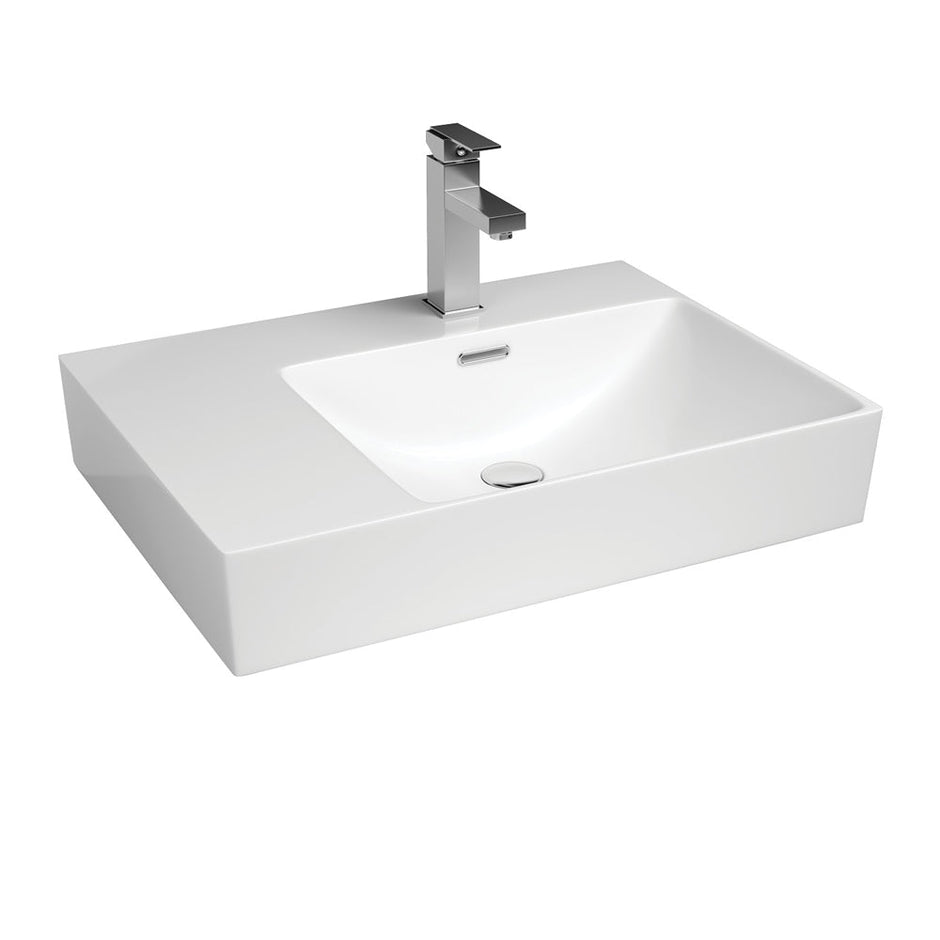 Tono Care Wall Basin, Right Bowl, Gloss White
