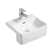 Petra Mini Semi-Recessed Basin, Gloss White in Gloss White