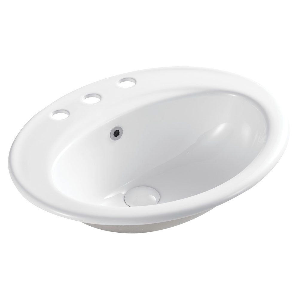 Lacy Fully-Inset Basin, Gloss Off-White in Gloss Off-White