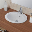 Lacy Fully-Inset Basin, Gloss Off-White