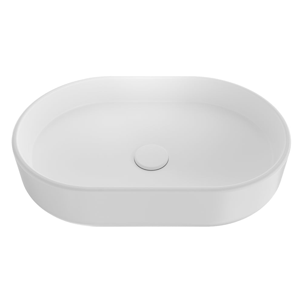 Eden Pill Above Counter Basin in Matte White