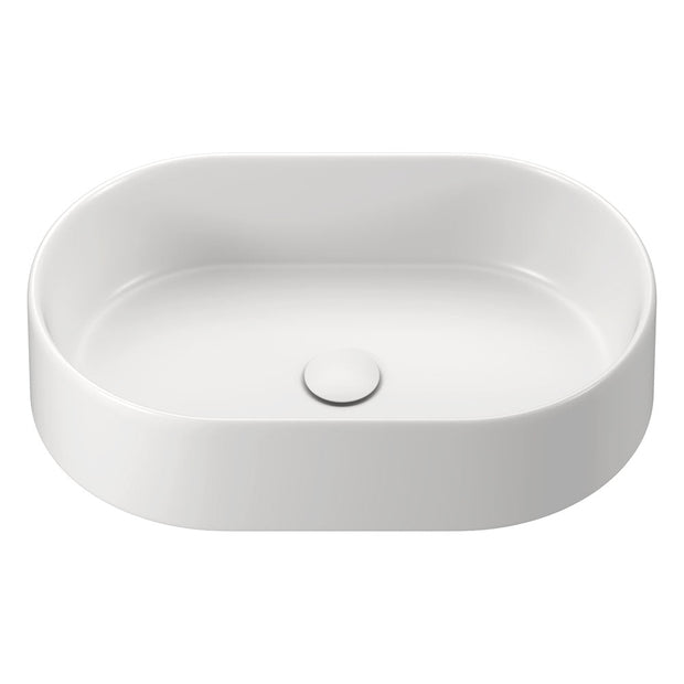 Aluca Pill Above Counter Basin in Matte White