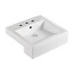 Jacinta Semi-Recessed Basin, Gloss White in Gloss White