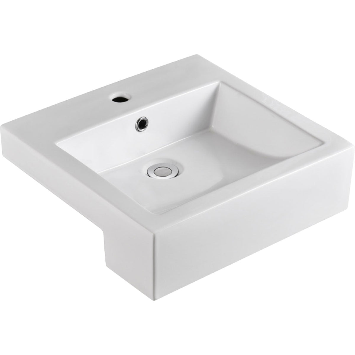 Jacinta Semi-Recessed Basin, Gloss White in Gloss White