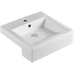 Jacinta Semi-Recessed Basin, Gloss White in Gloss White