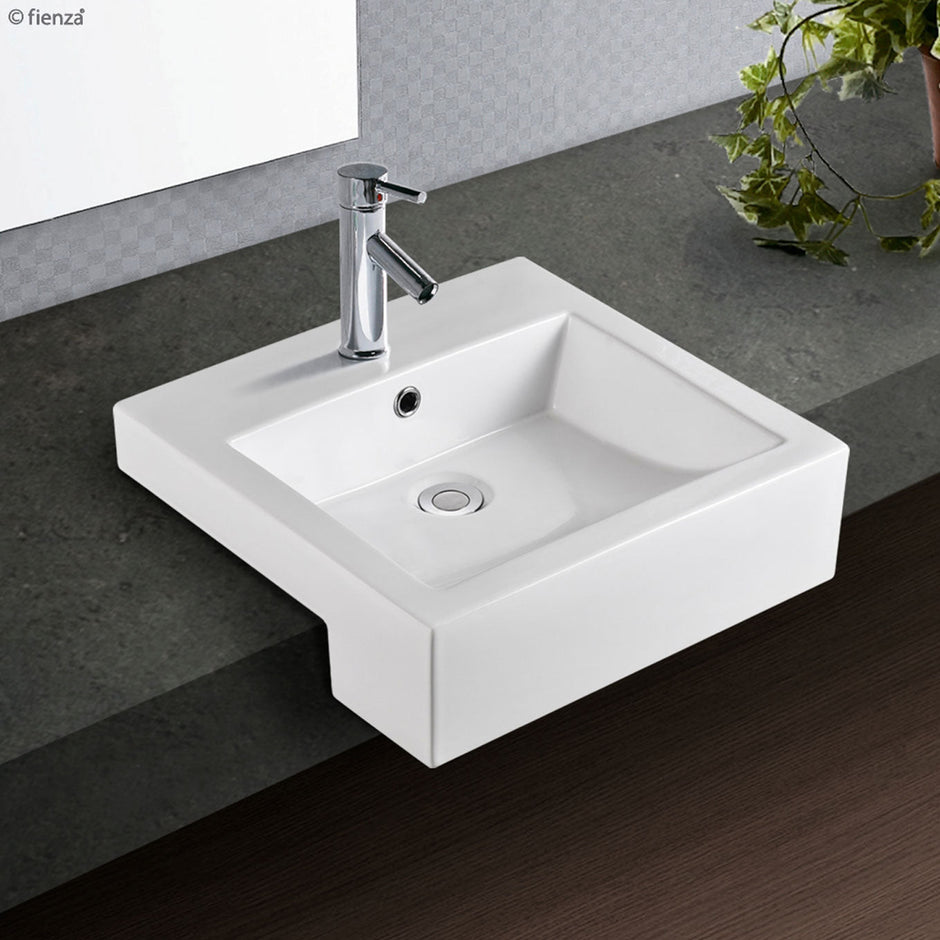 Jacinta Semi-Recessed Basin, Gloss White
