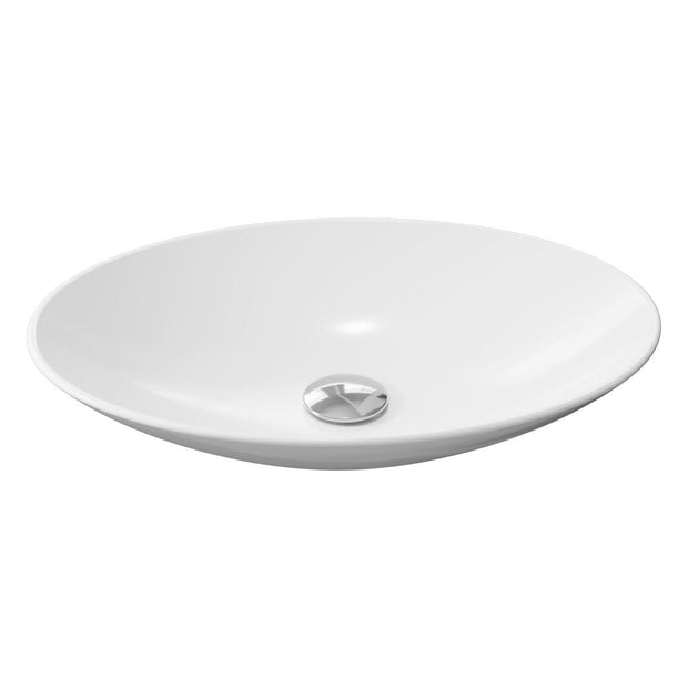 Keeto Above Counter Basin, Gloss White in Gloss White