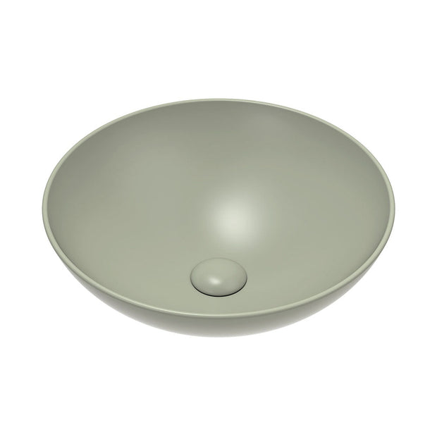 Aluca Above Counter Basin in Matte Olive