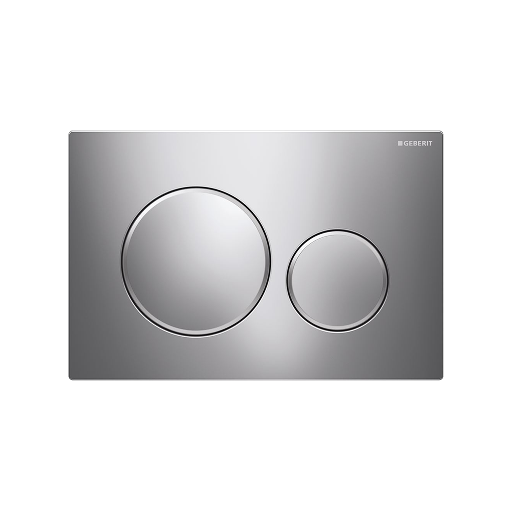 Concealed Cistern Flush Plate with Round Buttons in Chrome
