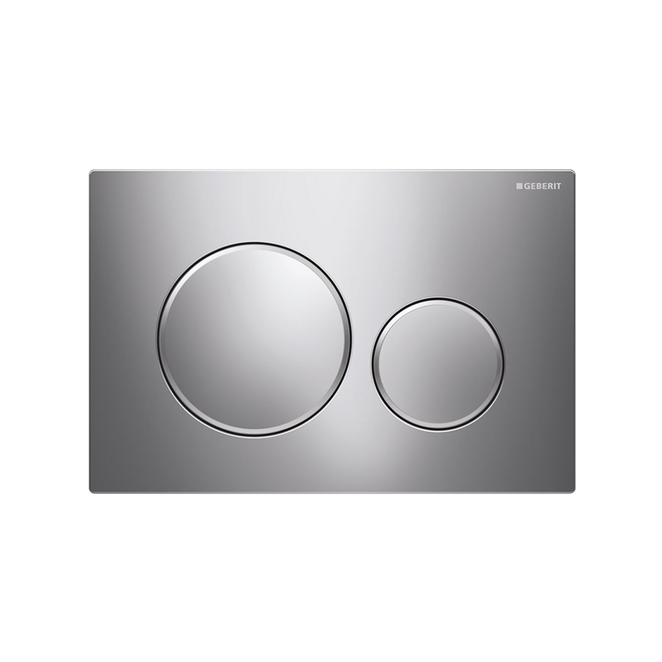 Concealed Cistern Flush Plate with Round Buttons in Chrome