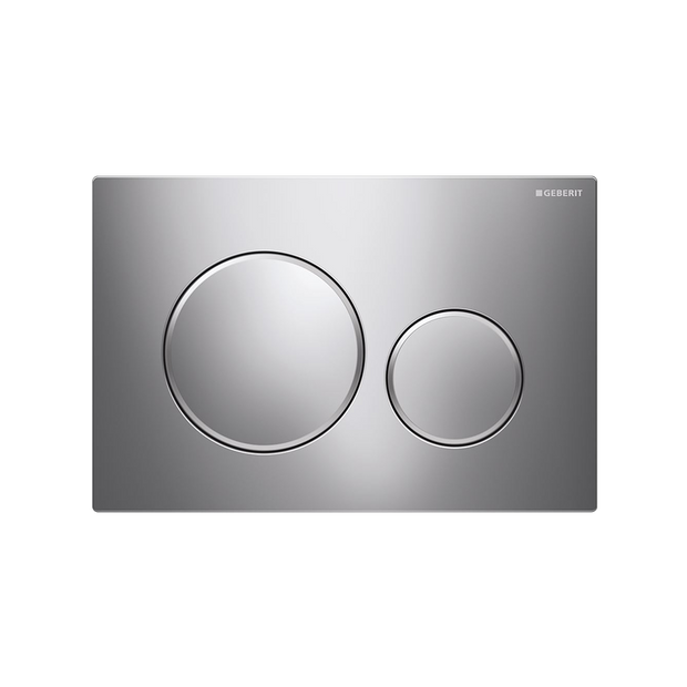 Concealed Cistern Flush Plate with Round Buttons in Chrome
