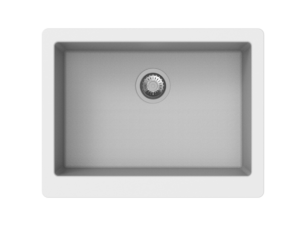 Navona Retro A100 Single Bowl Farmhouse Granite Sink 865 x 540 x 229mm Snova White