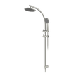 Twin Curve Rail and Hand Shower Ensemble in Brushed Nickel