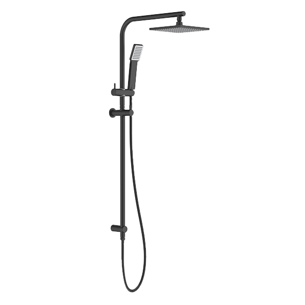 Twin Arch Rain and Hand Shower Ensemble in Black