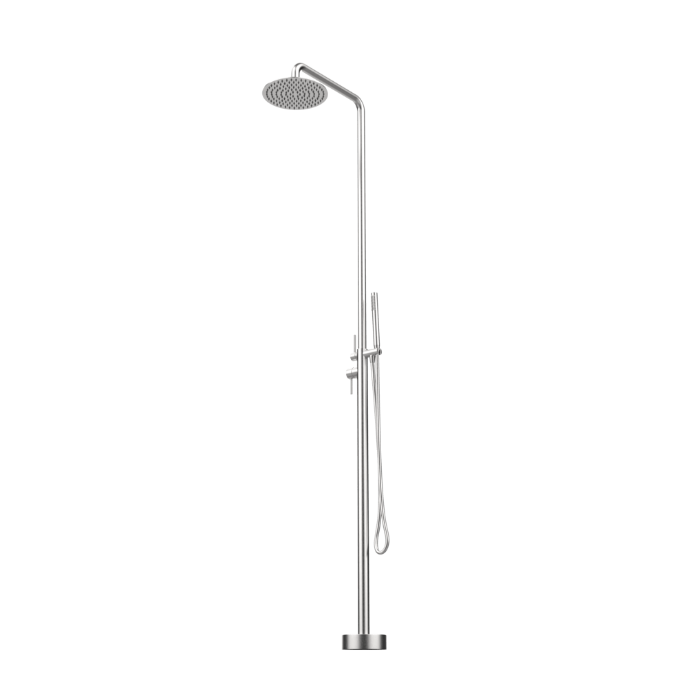 316 Marine Grade Stainless Steel Freestanding Round Shower Head (250mm) and Handshower