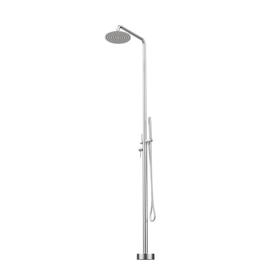 316 Marine Grade Stainless Steel Freestanding Round Shower Head (250mm) and Handshower