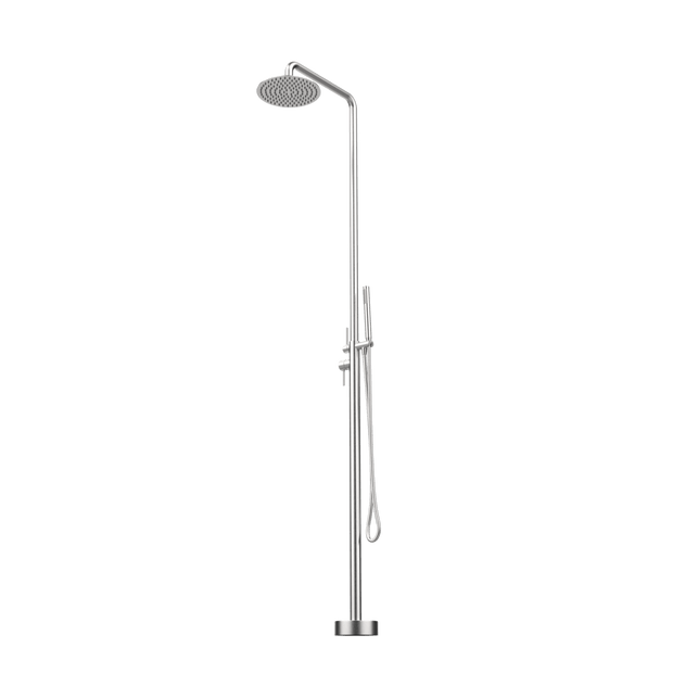 316 Marine Grade Stainless Steel Freestanding Round Shower Head (250mm) and Handshower
