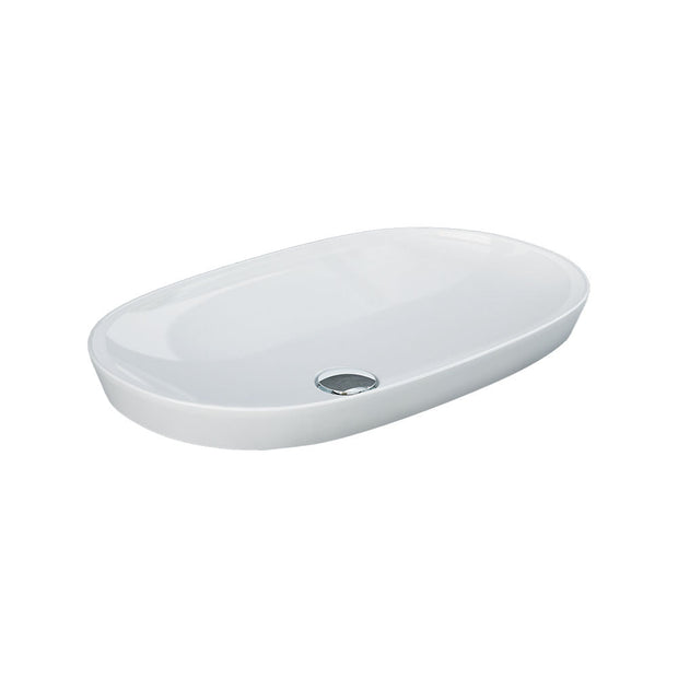 Fienza RAK Variant Large Oval Semi-Inset Basin, Alpine Gloss White