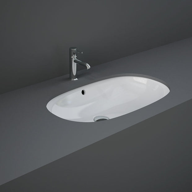 Fienza RAK Variant Oval Undermount Basin, Alpine Gloss White