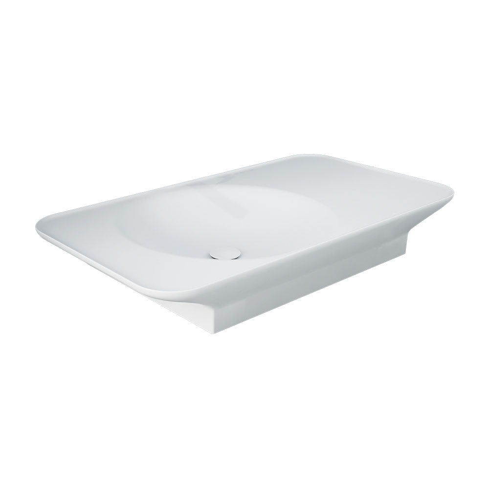 RAK Valet Left-Hand Wall Hung Basin in Matte White